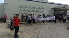 Sintufal realizou protesto com o tema: 