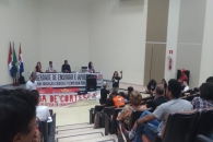 Registros da assembleia unificada desta terça-feira (Foto: Ascom/Sintufal)