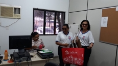 Equipe de Coordenadores do Sintufal durante visita itinerante no interior do Estado