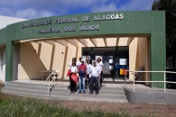Equipe do Sintufal durante a visita itinerante na unidade da Ufal em Palmeira dos Índios