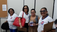 Equipe de Coordenadores do Sintufal durante visita itinerante no interior do Estado