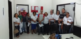 Equipe de Coordenadores do Sintufal durante visita itinerante no interior do Estado
