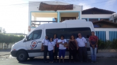 Equipe de Coordenadores do Sintufal durante visita itinerante no interior do Estado
