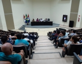 Assembleia hoje cedo no auditório da reitoria. Foto: Flávio Lins