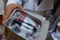 Brindes distribuídos durante a visita. Foto: José Moyses Ferreira