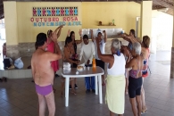 Momentos da socialização no clube. Foto: Ascom/Sintufal