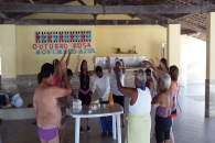 Momentos da socialização no clube. Foto: Ascom/Sintufal