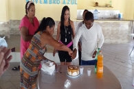 Ação foi realizada para comemorar a idade nova de dois profissionais que atuam no Sintufal. Foto: Ascom/Sintufal