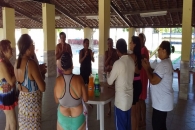 Momentos da socialização no clube. Foto: Ascom/Sintufal