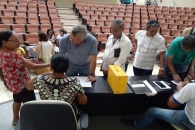 Filiados participando do processo de eleição dos delegados para Plenária da Fasubra. Foto: Ascom/Sintufal