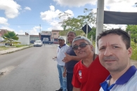 Diretores do Sintufal ocupando o portão dos fundos da Ufal. Foto: Ascom/Sintufal