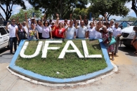 Técnicos unidos contra os ataques do governo federal. Foto: Ascom/Sintufal
