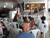 Assembleia do Sintufal no hall de entrada do HUPAA | Foto: (Ascom/Sintufal)