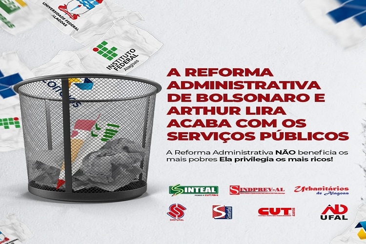 A reforma administrativa é mais uma forma que Bolsonaro e Arthur Lira encontraram de atacar os serviços públicos A reforma administrativa é mais uma forma que Bolsonaro e Arthur Lira encontraram de atacar os serviços públicos