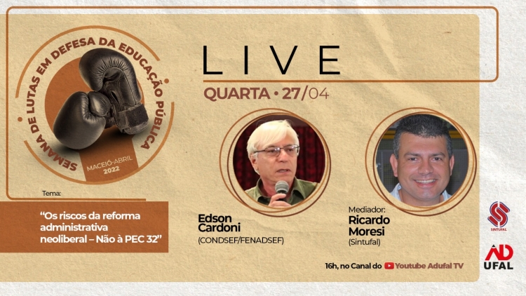 Semana de Luta: Live nesta quarta (27) discute os riscos da reforma administrativa Semana de Luta: Live nesta quarta (27) discute os riscos da reforma administrativa
