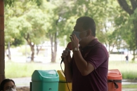 Participação do Sintufal durante atividade da Semana de Lutas em Defesa da Educação Pública | Foto: Vanessa Ataíde