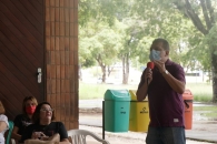 Participação do Sintufal durante atividade da Semana de Lutas em Defesa da Educação Pública | Foto: Vanessa Ataíde