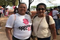 Representação do Sintufal, no ato nacional, em Brasília | Foto: Ascom/Sintufal