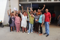 Mobilização na frente do HUPAA da Ufal | Foto: Ascom/Sintufal