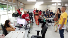 Comando de Greve fez visitas aos diversos setores da Reitoria da Ufal, no Campus A.C. Simões | Foto: Ascom/Sintufal
