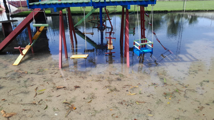 Alagamento na área do Clube do Sintufal Alagamento na área do Clube do Sintufal