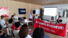 Assembleia no hall do HUPAA da Ufal | Foto: Ascom/Sintufal