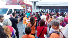 Atividade foi em frente ao antigo Produban e reuniu grande público | Foto: Ascom/Sintufal
