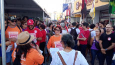 Atividade foi em frente ao antigo Produban e reuniu grande público | Foto: Ascom/Sintufal