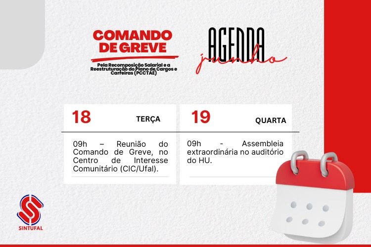 Agenda de atividades para os dias 18 e 19 de junho Agenda de atividades para os dias 18 e 19 de junho