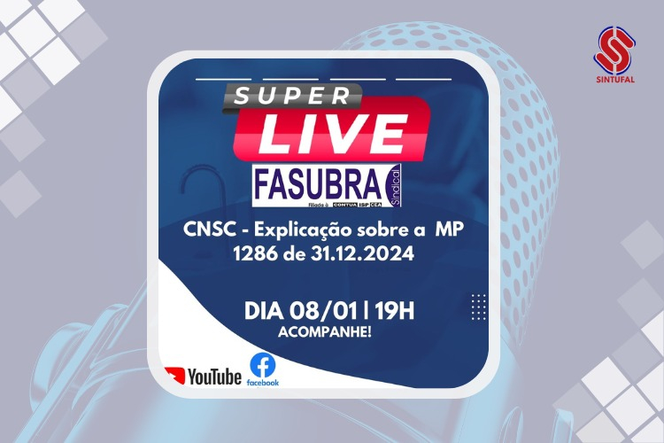 Live da Fasubra discute hoje à noite pontos da Medida Provisória 1286/204 Live da Fasubra discute hoje à noite pontos da Medida Provisória 1286/204