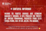 Chuvas provocam adiamento de mobilização