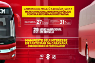 Entidades organizam caravana de Maceió para a Marcha Nacional contra a Reforma Administrativa