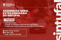 Sintufal convoca assembleia geral extraordinária