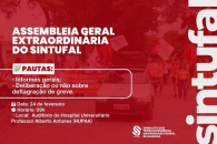 Sintufal convoca assmbleia geral extraordinária para dia 24