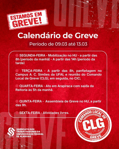 Celendário de Greve