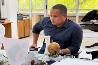 o advogado do escritório jurídico que representa a Adufal e o Sintufal, Flávio Pinheiro, durante a audiência | Foto: Sônia Titara/Adufal