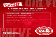 Calendário de Greve da Semana de 22 a 26 de junho