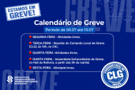 Calendário de Greve da Semana de 06 a 10 de julho