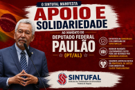 Nota de irrestrita solidariedade ao mandato do deputado federal Paulão (PT/AL)