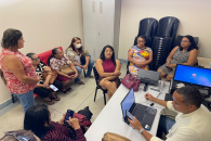 Momentos da reunião com as filiadas do Sintufal, que utilizam o Geap Saúde. | Foto: Ascom/Sintufal
