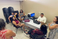 Momentos da reunião com as filiadas do Sintufal, que utilizam o Geap Saúde. | Foto: Ascom/Sintufal