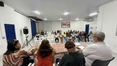 Reunião com aposentados e pensionistas no Sintufal | Foto: Ascom/Sintufal
